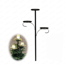Black Triple Tree Topper Candelabra Metal Stand 1 Pack