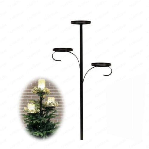 Black Triple Tree Topper Candelabra Metal Stand 1 Pack