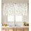 White and Gold Rose Kitchen Curtains 27.5x24 inch 1