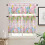 Spring Easter Kitchen Curtains Set Pink Plaid Floral Eggs 1