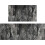 Abstract Kitchen Mat Set 2 pcs Non-Skid Washable Silver 1