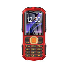 Red Senior Cell Phone Large Screen 4G Dual SIM Bluetooth