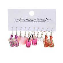 Women Cartoon Animal Earrings Acrylic 1 Set