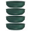 Hemoton Plastic Flower Mud Holders Round Green Bowls 4pcs 1