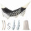 Double Macrame Canvas Hammock 2-Person with Tassels 1