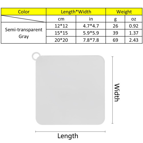 PVC shower drain cover square semi-transparent 1