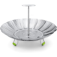 Stainless Steel Steamer Basket with Extendable Handle 1 Pack