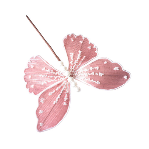 Glitter 3D Plastic Pearl Butterfly Clips Christmas Tree 1