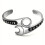 Wrench-Shaped Adjustable Men's Bracelet Silvery 1