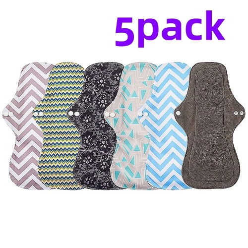 Reusable Women's Sanitary Pads Soft Cloth 5 Pack