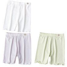 Girls' Blended Fabric Shorts with Bowknot Lace Trim,