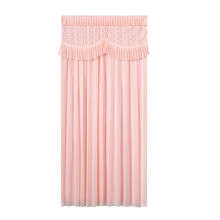 Pink lace door curtain double-layer sheer 78.74 x 39.37 in