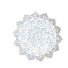 White Crochet Doilies Round Lace Placemats 6 pcs