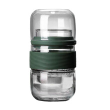Travel Tea Set Glass Portable Teapot Green
