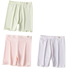 Girls' Blended Fabric Shorts with Bowknot Lace Trim,