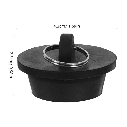 Black Rubber Bathtub Stopper Standard Size 1