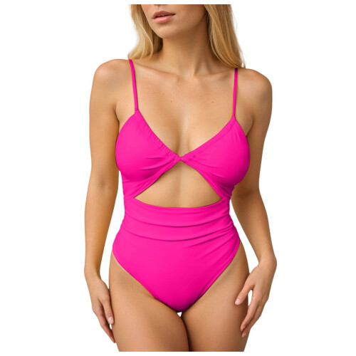 Women's One-Piece Swimsuit with Tummy Control and Ruffled