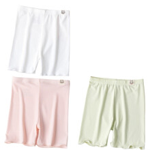 Girls Blended Fabric Shorts with Bowknot Lace Trim 3 Pack