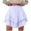 Women's Flowy Boho Ruffle Tiered Skorts High Waist 1