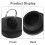 ROSENICE Bathtub Plug Black Rubber 1 Pack 3