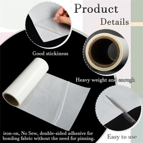 Iron  Non-Woven Fusible Interfacing: 12inch X 10yd Non-Woven Interfacing Iron  Polyester Single-Sided Interfacing