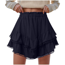 Women's Flowy Boho Skorts High Waist Ruffle Tiered