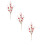 Red Berry Stems Artificial Heart-Shaped 3 pcs 1