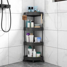 Storage Shelf Box Organizer Plastic 4-Tier Rolling Cart