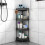 Storage Shelf Box Organizer Plastic 4-Tier Rolling Cart 1