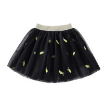 Girls Embroidered Tutu Skirt with Heart Cherry Pineapple