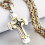 Men's Handmade Flat-Bottom Necklace with Golden-Black 1