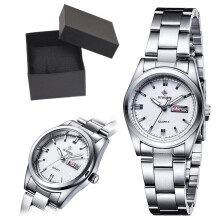 Women's Dress Watch Pink Blue White Dial Waterproof