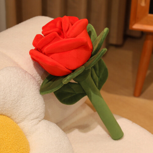 Red Artificial Rose Plush Toy 43.31 inches