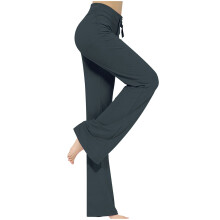 Cotton Yoga Pants Women Wide Leg High Waist Loose Fit
