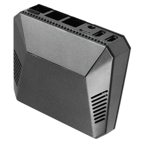 For Argon ONE V2 Case Metal Aluminum Case Removable GPIO Cover Passive Cooling Metal Shell for Raspberry Pi 4B 2
