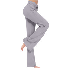 Cotton Yoga Pants Women Wide Leg High Waist Loose Trousers
