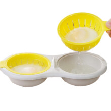 Microwave Egg Poacher Food Grade Double Cup 2-Pack