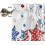 4th of July Kitchen Curtains Set with Valances Blue Red 5