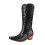 Women's Western Cowboy Boots Black Tall Sequin Heel Pointed 1