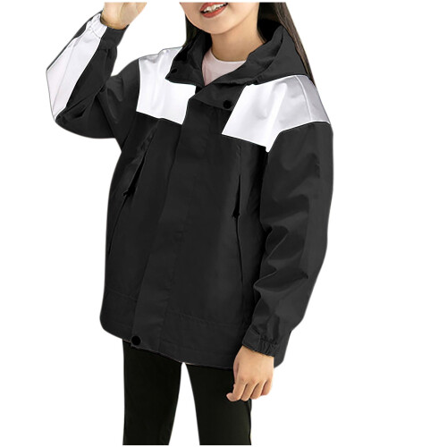 Kids Waterproof Hooded Jacket Unisex Long Sleeve Spring