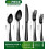 Black Stainless Steel Flatware Set 20-Pc for 4 2