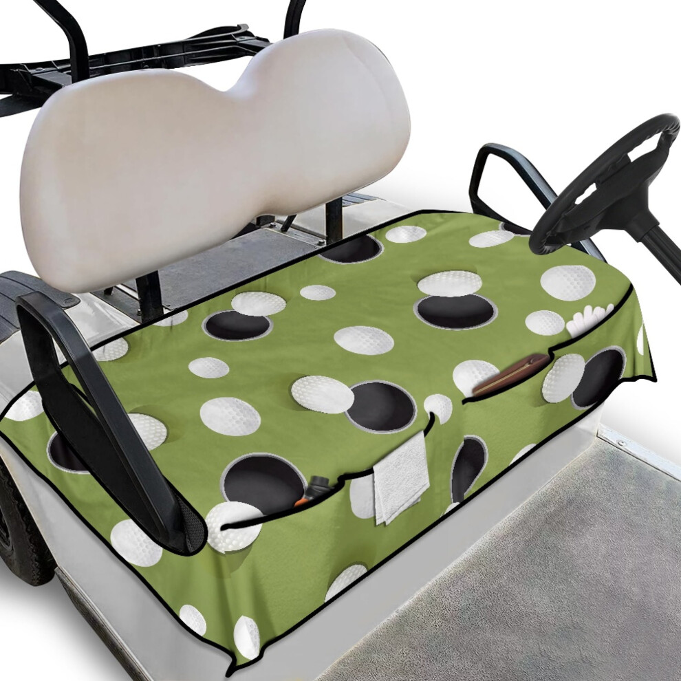 Golf Cart Seat Cover Front Seats With 4 Pockets Universal 9027700359642
