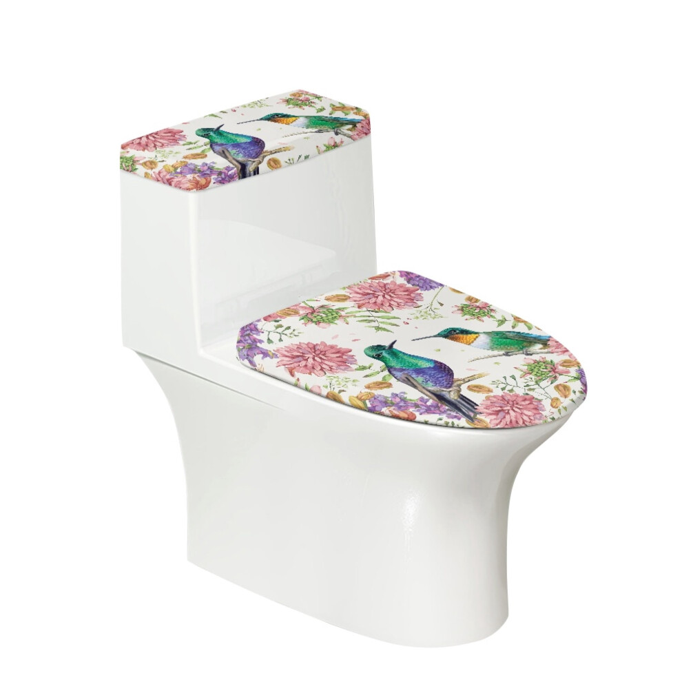 Floral Hummingbird Toilet Lid And Tank Covers 2 Pcs 9027700361737