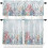 Coastal Coral Kitchen Curtains and Valances Set with 2