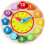Wooden Alarm Clock Puzzle Geometric Shape Sorter 1 pc 2