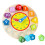 Wooden Alarm Clock Puzzle Geometric Shape Sorter 1 pc 4