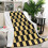 Checkerboard Grid Flannel Throw Blanket 50x60 Black 2