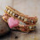 Boho Natural Stone Heart Charm Bracelet Red Multicolor 4