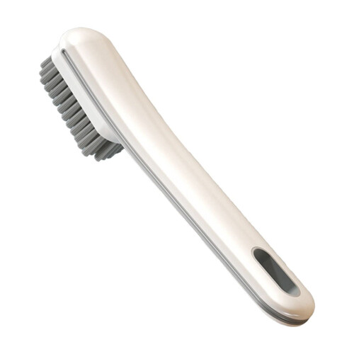 Shoe Brush Hard Bristle Blue White Plastic with Hanging Hole 1