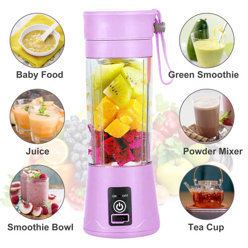 Mini Juicer Cup 380ML Portable Personal Blender with 6 1